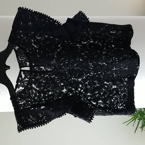 Tops - Black Lace Blouse - S